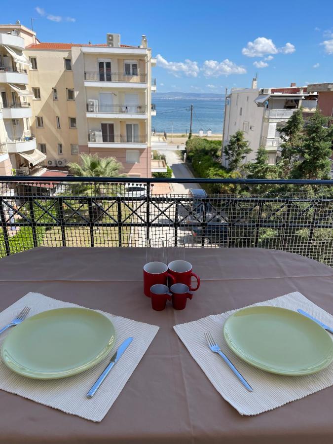Strand Wohnung, Lux, Meerblick, Wifi, Klimaanlagen Агия Триас Екстериор снимка